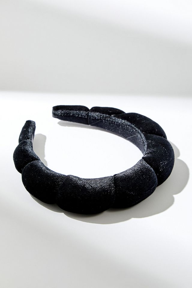 Puffy Black Spa Day Headband  #1