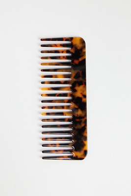 Parcelona Pettine Francese A Denti Larghi In Celluloide 16,5 Cm - Leopardato, Antistatico, Made In France