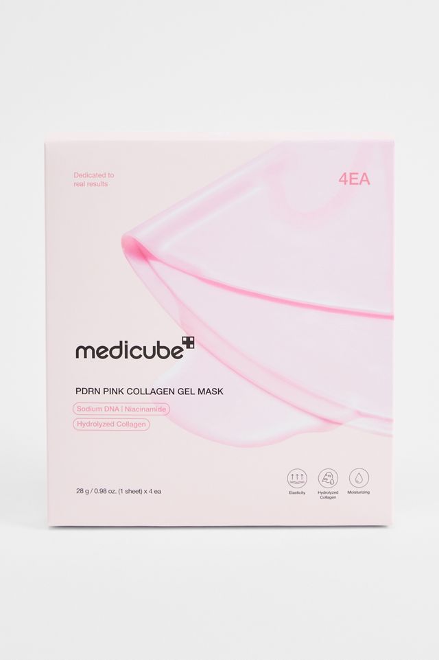 Mascarilla de Gel de Gelatina de Colágeno Rosa PDRN Medicube Paquete de 4 #1