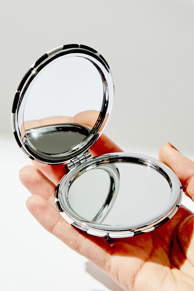 Black & White Check Compact Mirror #1