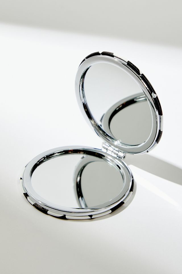 Black & White Check Compact Mirror #2