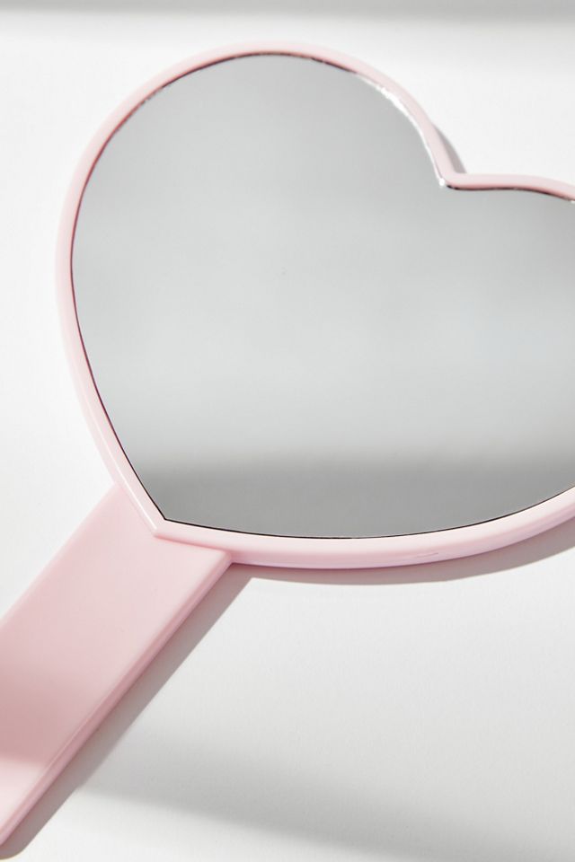 Pink Heart Handheld Mirror #1
