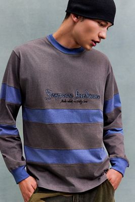 T-shirt Homme Urban Outfitters Marron – Manches Longues – Polyester – Taille XS – Col Rond