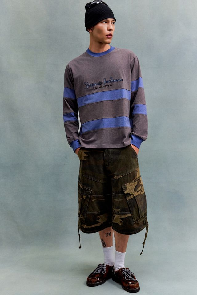 YESEYESEE Brown Pigment Stripe T-Shirt #1