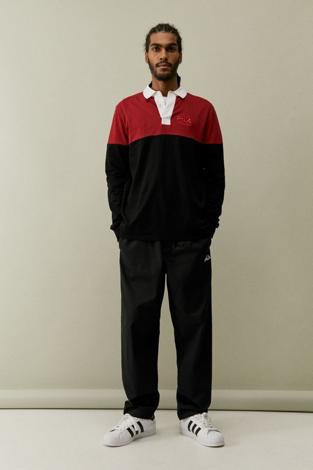 FILA UO Exclusive Red Fletcher Rugby Shirt #1