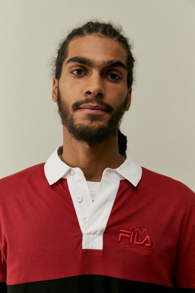 FILA UO Exclusive Red Fletcher Rugby Shirt #2