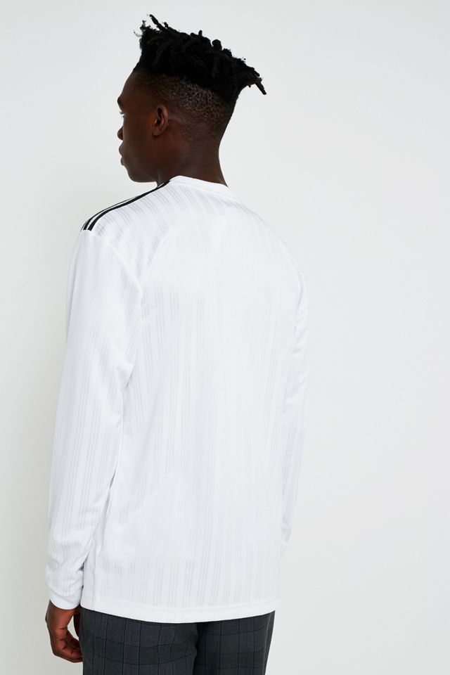 adidas White Long-Sleeve Football Jersey Top #3