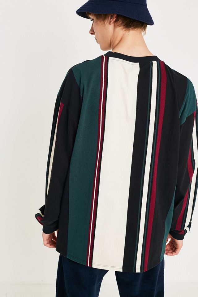 iets frans... T-shirt a maniche lunghe nera multi-stripe #3