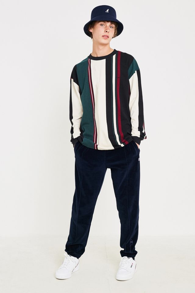 iets frans... T-shirt a maniche lunghe nera multi-stripe #4