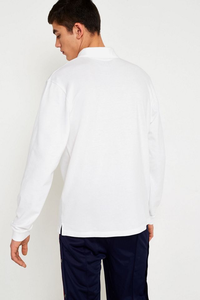 UO Swallow Embroidery White Long-Sleeve Polo Shirt #3