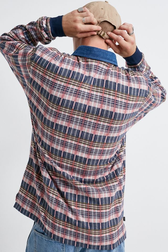 The Hundreds - Polo Gleason écru manches longues à carreaux #3