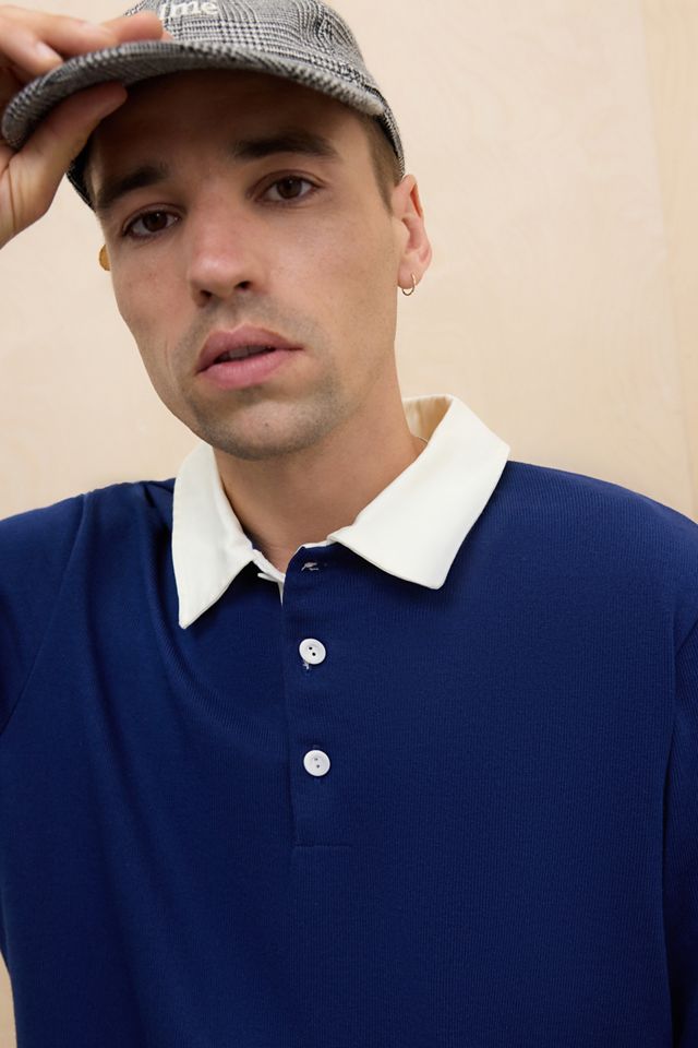 Champion Navy Langarm-Poloshirt #2