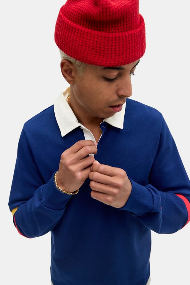 Champion Navy Langarm-Poloshirt #5