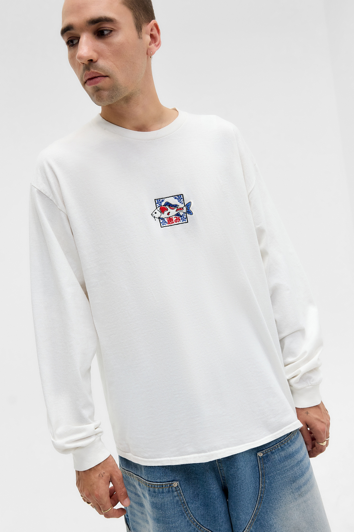UO White Koi Fish T-Shirt
