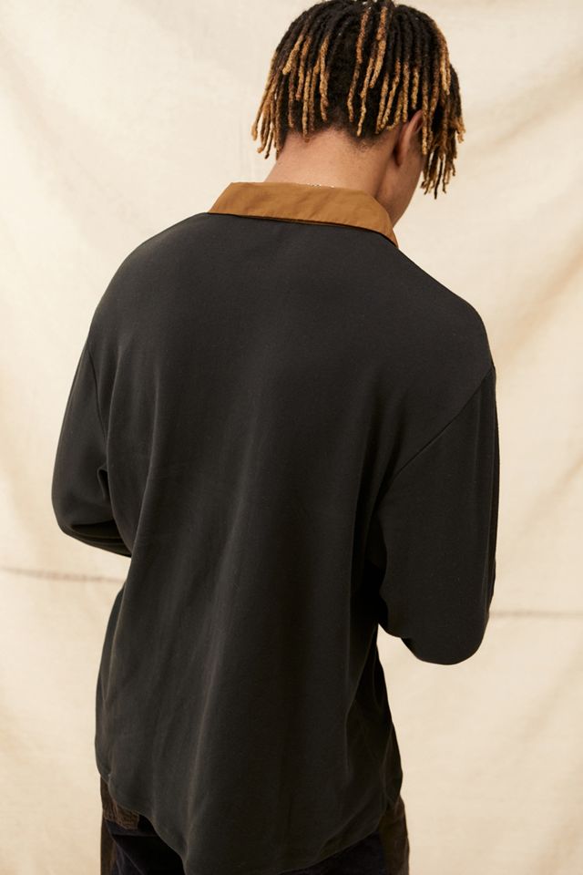 Kickers Black & Brown Rugby Polo Shirt #3