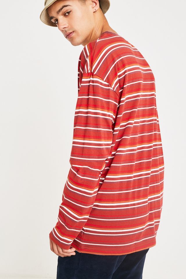 Urban Outfitters – Longsleeve in zartem Streifendesign in Rot #2