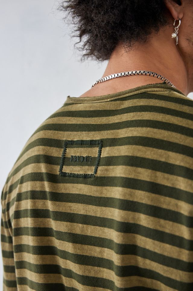 BDG Green Breton Striped Long-Sleeved T-Shirt  #1
