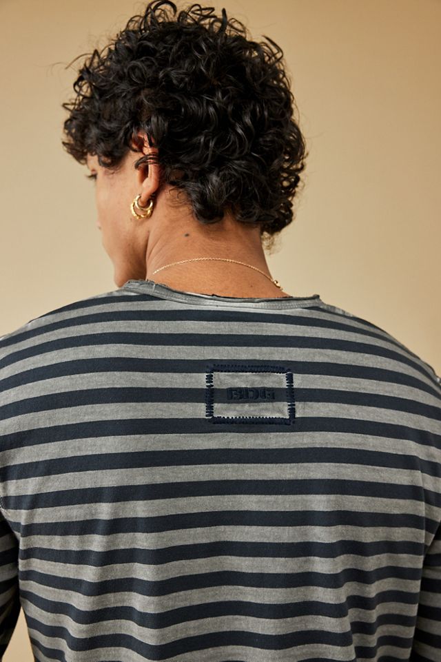 BDG Grey Breton Striped Long-Sleeved T-Shirt #3