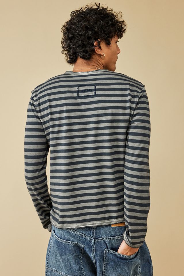 BDG Grey Breton Striped Long-Sleeved T-Shirt #4