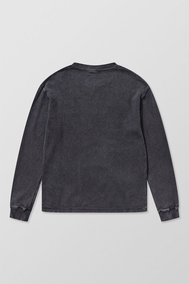 BDG Black Henley Long Sleeve T-Shirt #5