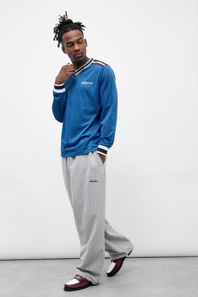 iets frans... Blaues Airtex-Langarmshirt #1