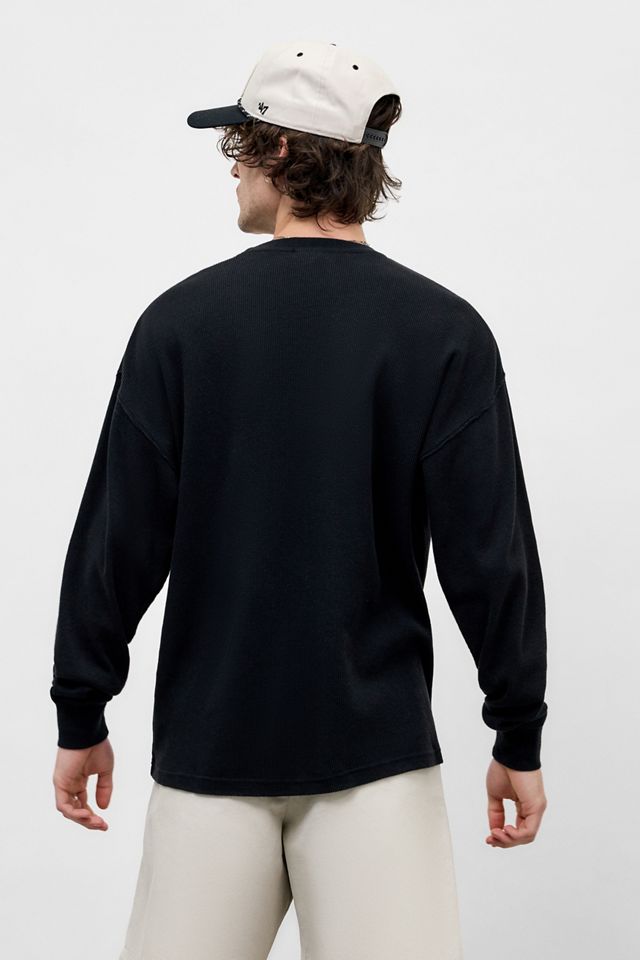 Loom Black Long Sleeve Waffle T-Shirt #3