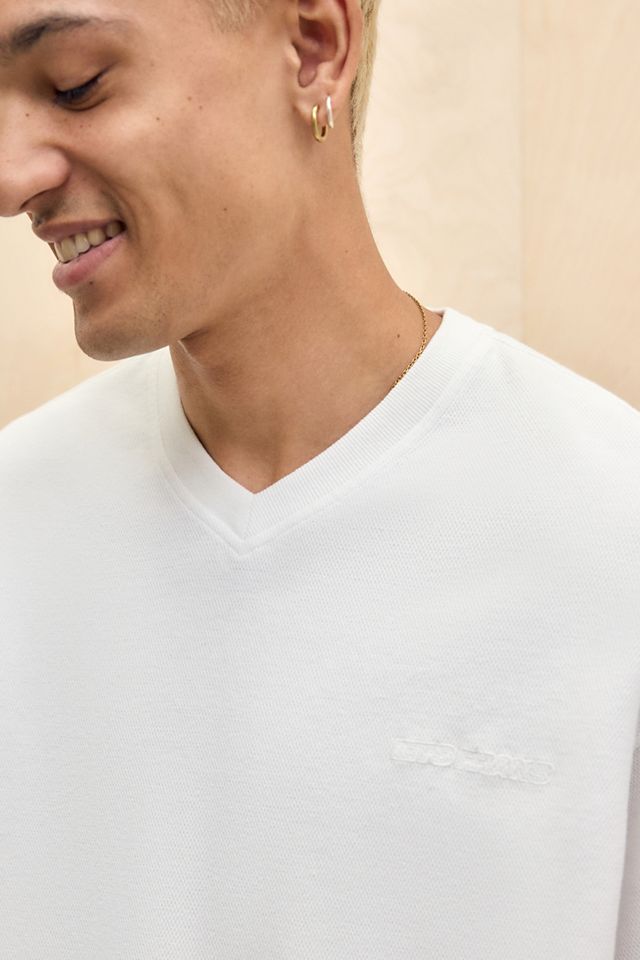iets frans... Langarm-T-Shirt in Waffeloptik Weiß #2
