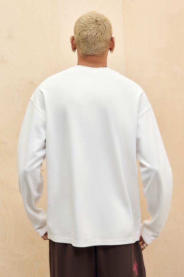 iets frans... Langarm-T-Shirt in Waffeloptik Weiß #3