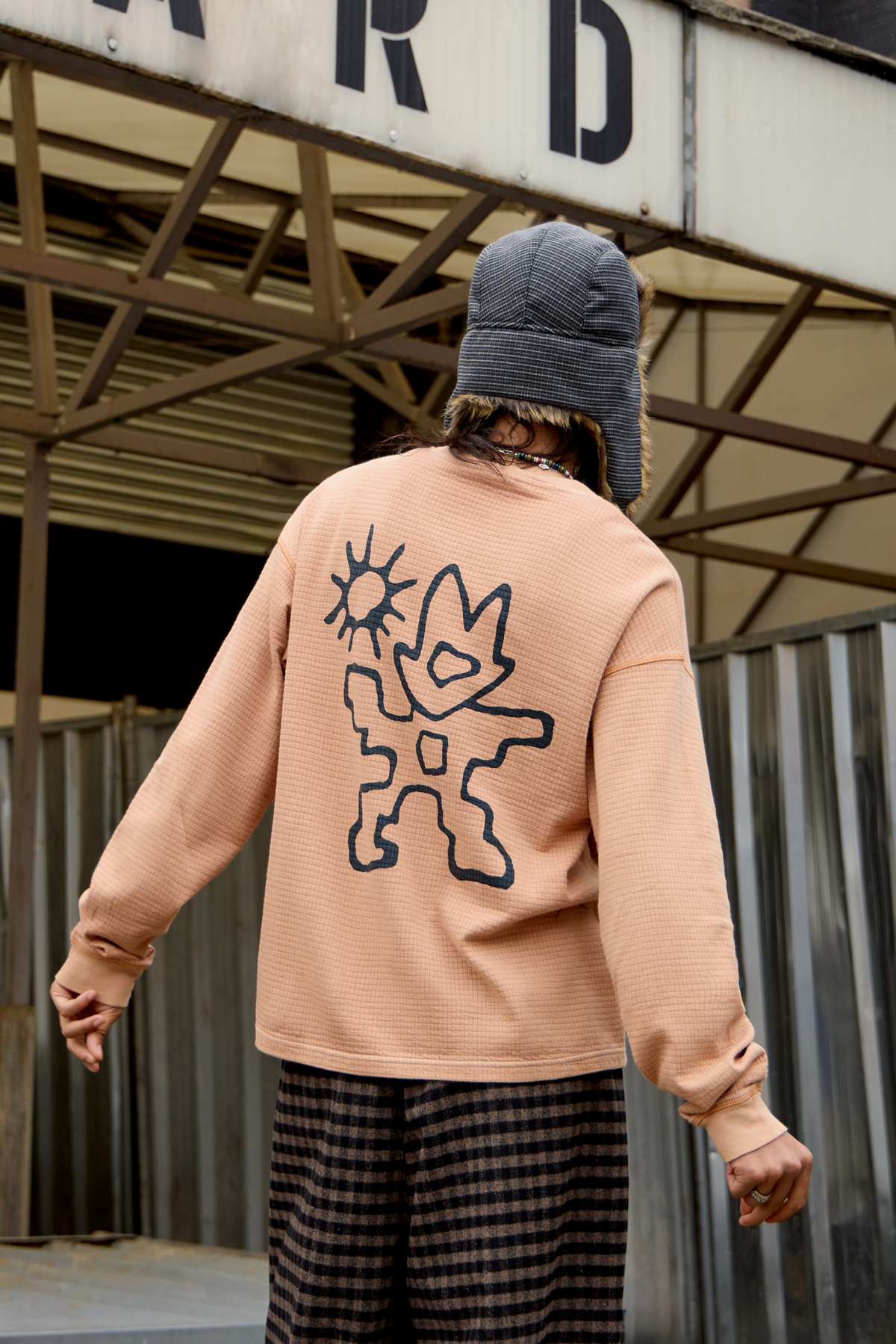 Ayker Brown Waffle Long-Sleeve Top