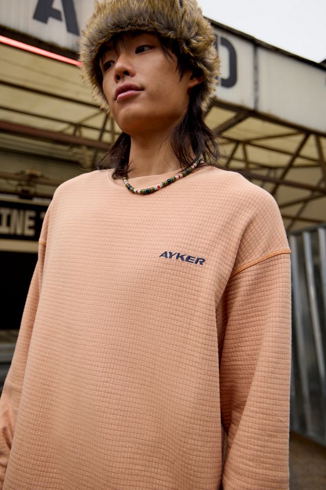 Ayker Top Marrone a Maniche Lunghe con Texture a Nido d'Ape #1