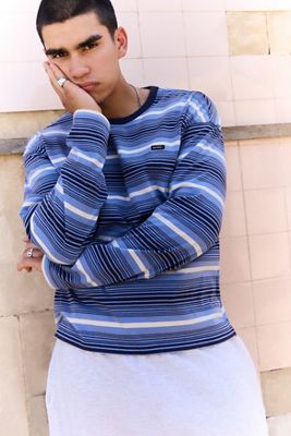 iets frans... Blau Gestreiftes Langarmshirt