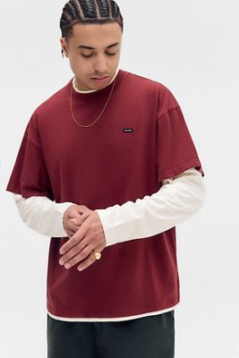 iets frans... Maglietta a maniche lunghe a doppio strato color Borgogna