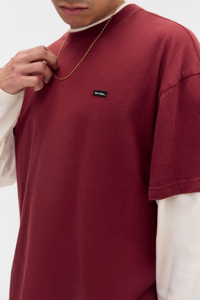 iets frans... Burgunderrot Langarm-T-Shirt mit Doppelschicht #1