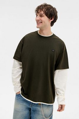 iets frans... Green & White Double Layer T-Shirt