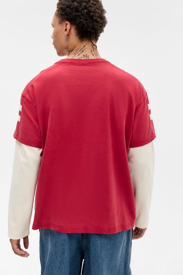 BDG Red 89 Double Layer T-Shirt #3