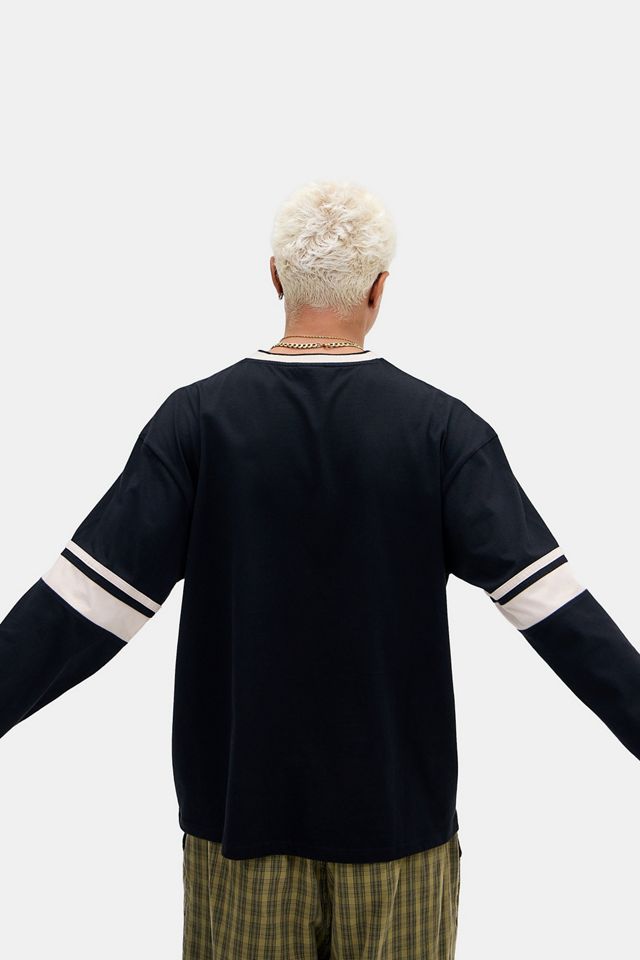 iets frans... Schwarzes Airtex Langarmshirt #3