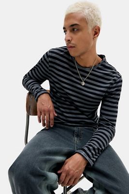 BDG Camiseta de Manga Larga a Rayas Negras Grunge