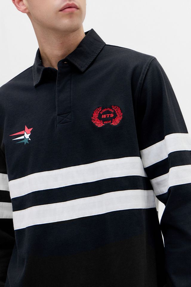 iets frans... Washed Black Sporty Rugby Shirt #1