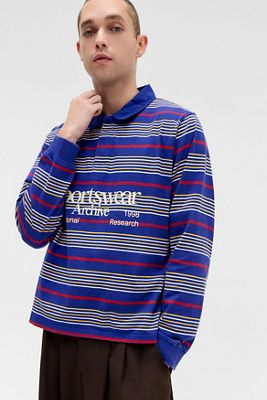 Polo à manches longues de sport bleu iets frans...