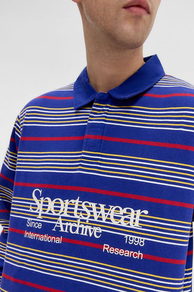 Polo à manches longues de sport bleu iets frans... #1