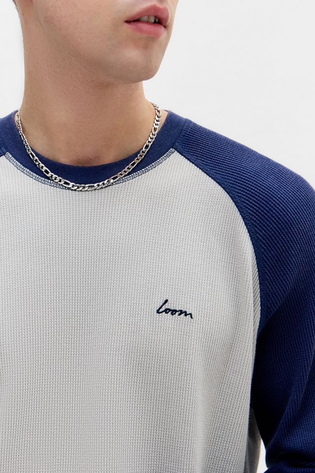 Loom Blue Raglan Sleeve Waffle T-Shirt  #2
