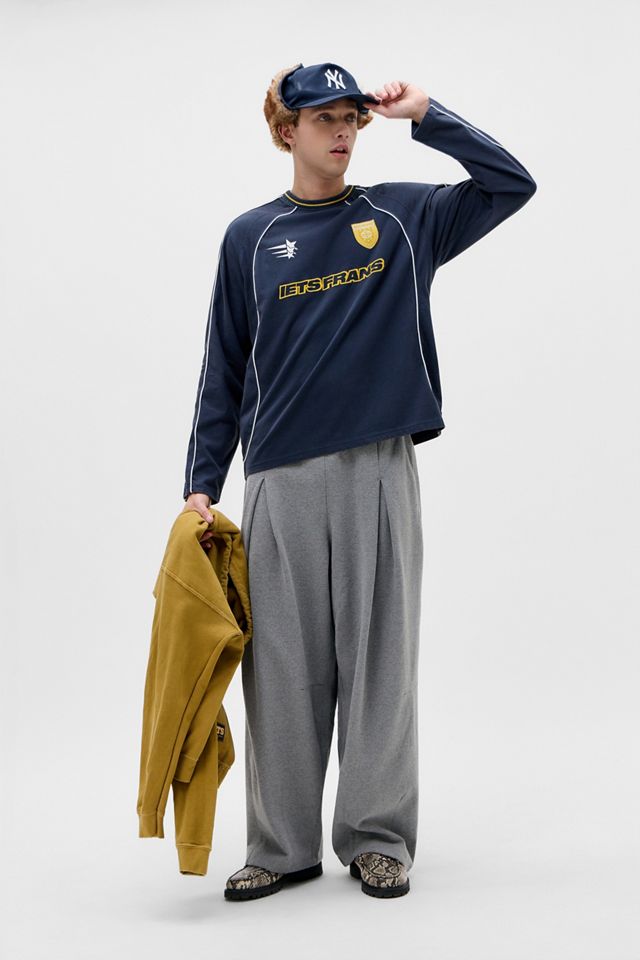 iets frans... Navy Long Sleeve Piped T-Shirt #2