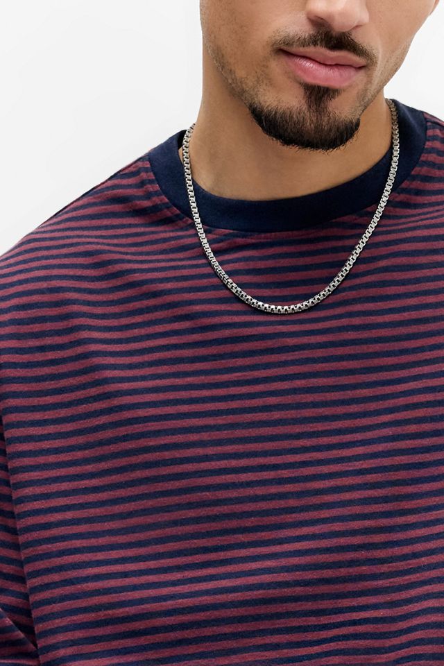BDG Brown & Navy Stripe Long Sleeve T-Shirt #1