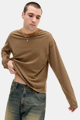 BDG Yellow Stripe Long Sleeve T-Shirt