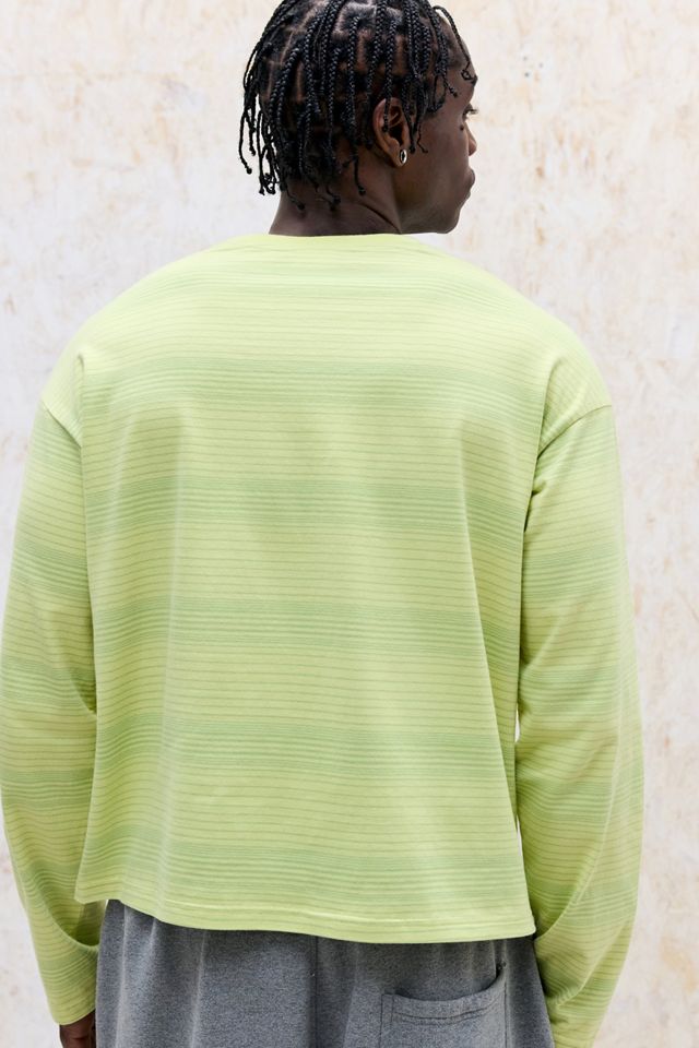 iets frans... Maglietta a Maniche Lunghe a Righe Lime #3