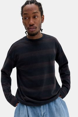iets frans... T-Shirt a Maniche Lunghe con Righe Nere a Ombra