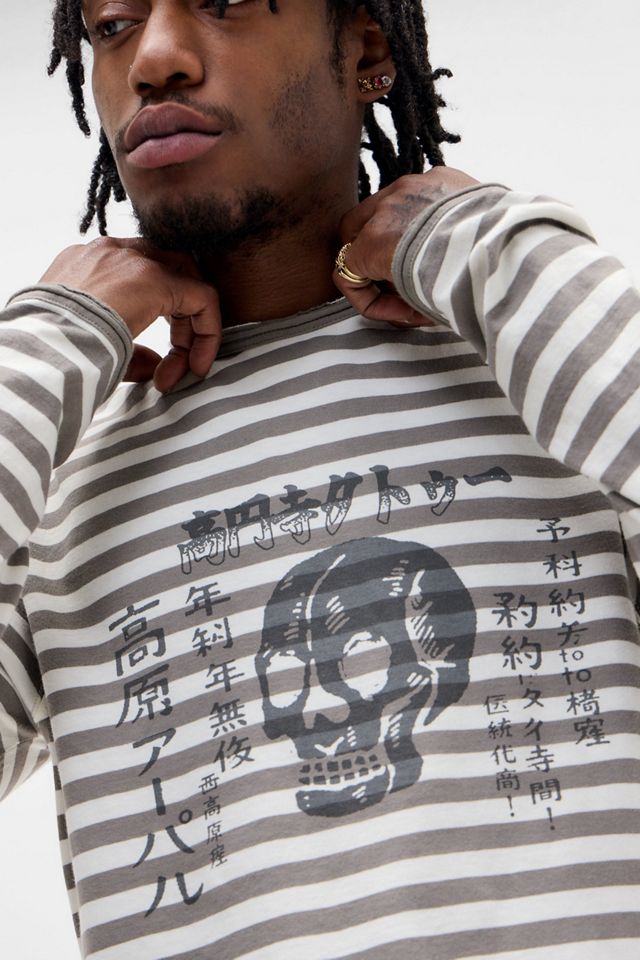 Archivis Stripe Graphic Long Sleeve T-Shirt #2