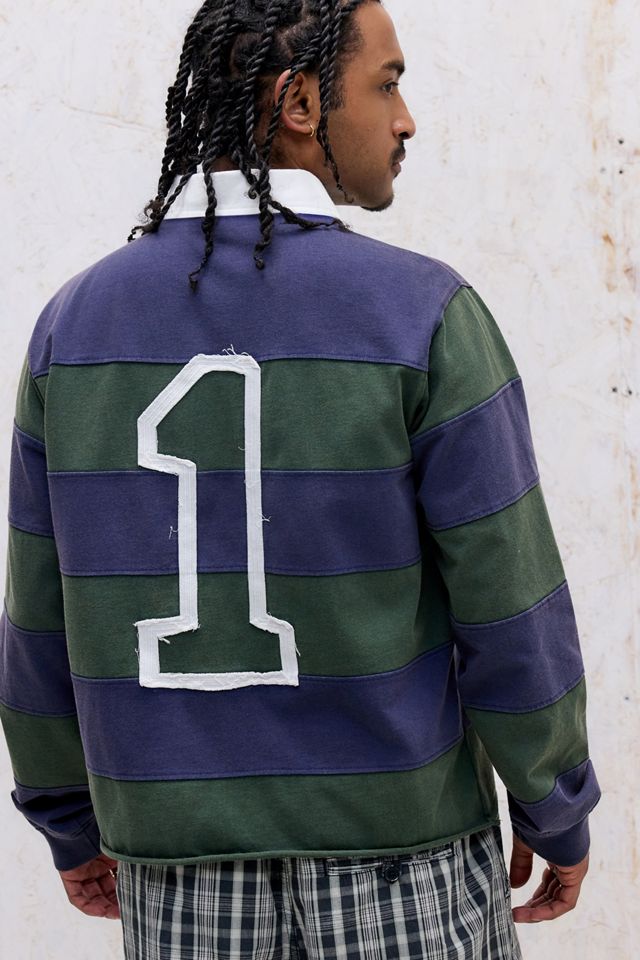 iets frans... Navy & Green Stripe Rugby Shirt #3