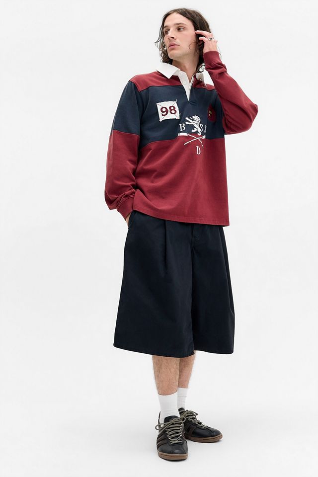 Chemise de rugby Heritage à rayures vin BDG #1