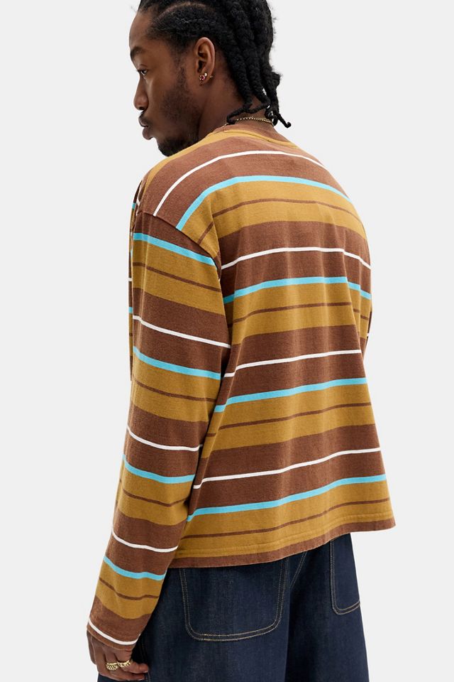 iets frans... Braun & Gold Gestreiftes Langarm-T-Shirt #3